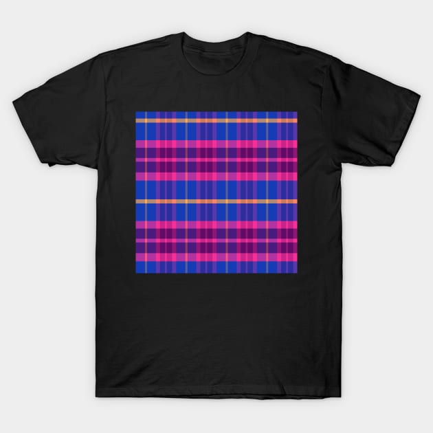 Vaporwave Aesthetic Ossian 2 Hand Drawn Textured Plaid Pattern T-Shirt by GenAumonier